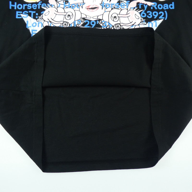 【中古】BURBERRY London England | バーバリーロンドンイングランド ?MONTAGE PRINT COTTON OVERSIZED T-shirt 半袖Tシャツ 8040679 ブラック サイズ:M