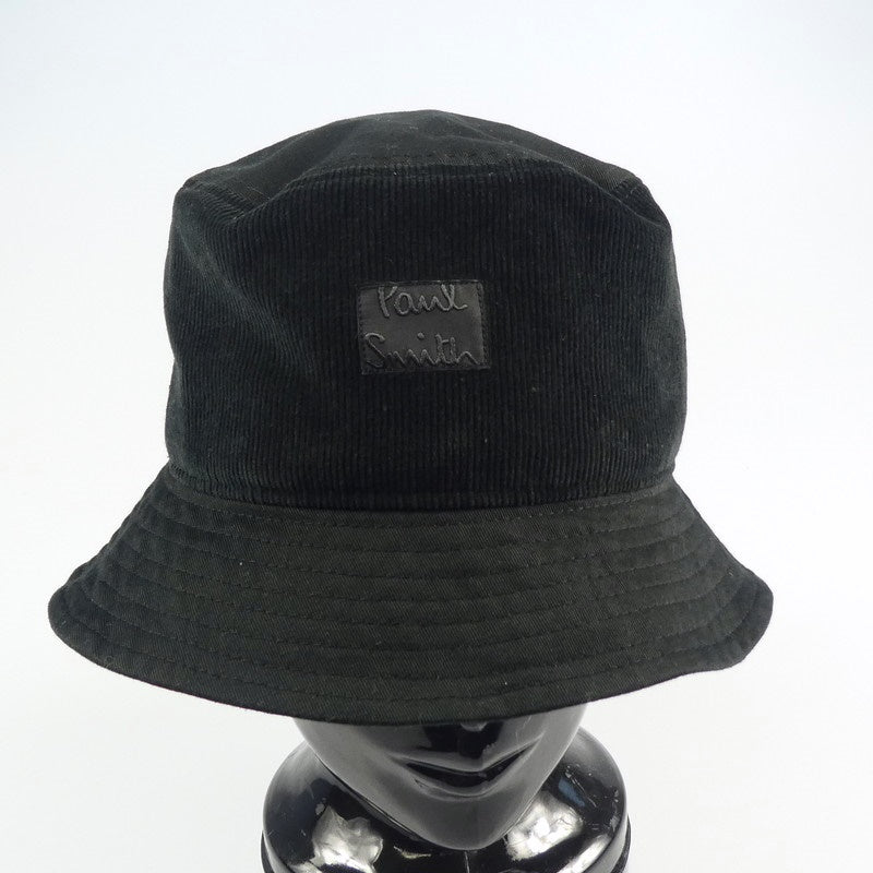 【中古】Paul Smith | ポール・スミス コーデュロイカラーブロッキング ハット 220304 960bv ブラック