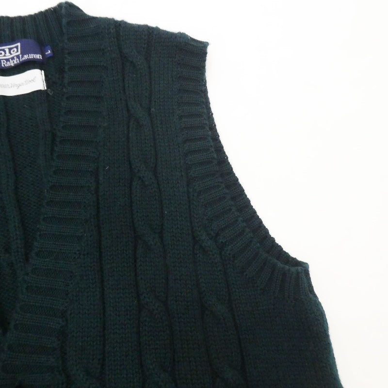 【中古】POLO RALPH LAUREN | ポロ・ラルフローレン ベスト グリーン サイズ:L