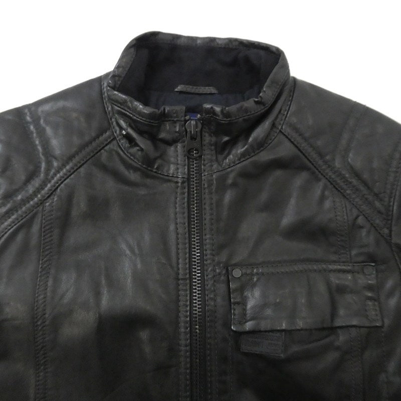 【中古】G-STAR | ジースター MFD LEATHER JKT レザー 82568 4557 ブラック サイズ:XS