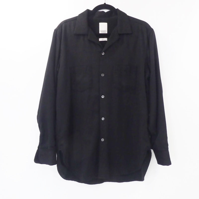 【中古】YSTRDY'S TMRRW | イエスタデイズトゥモロー TWILL&FLEECE LOITERING SHIRT 長袖シャツ YT-S0507 ブラック サイズ:S