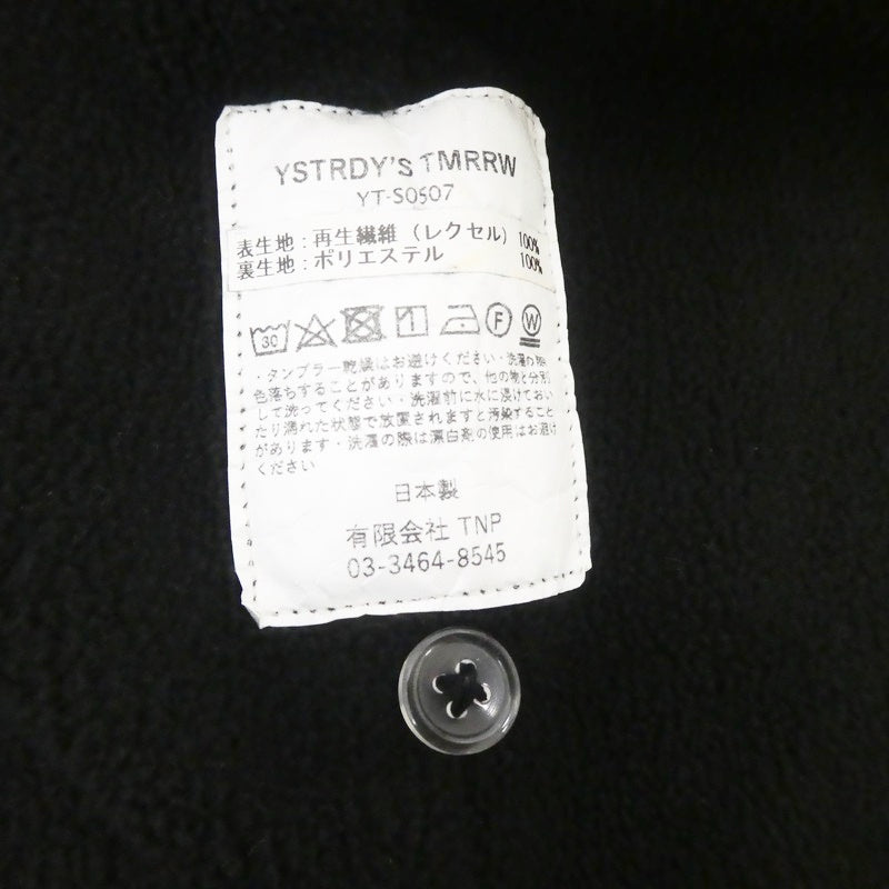【中古】YSTRDY'S TMRRW | イエスタデイズトゥモロー TWILL&FLEECE LOITERING SHIRT 長袖シャツ YT-S0507 ブラック サイズ:S