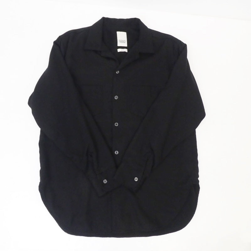 【中古】YSTRDY'S TMRRW | イエスタデイズトゥモロー TWILL&FLEECE LOITERING SHIRT 長袖シャツ YT-S0507 ブラック サイズ:S