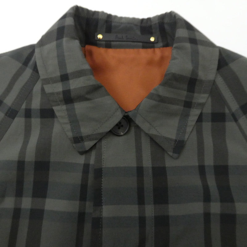 【中古】Paul Smith | ポール・スミス マドラスチェックオーバーコート ステンカラーコート 123109 051X サイズ:S