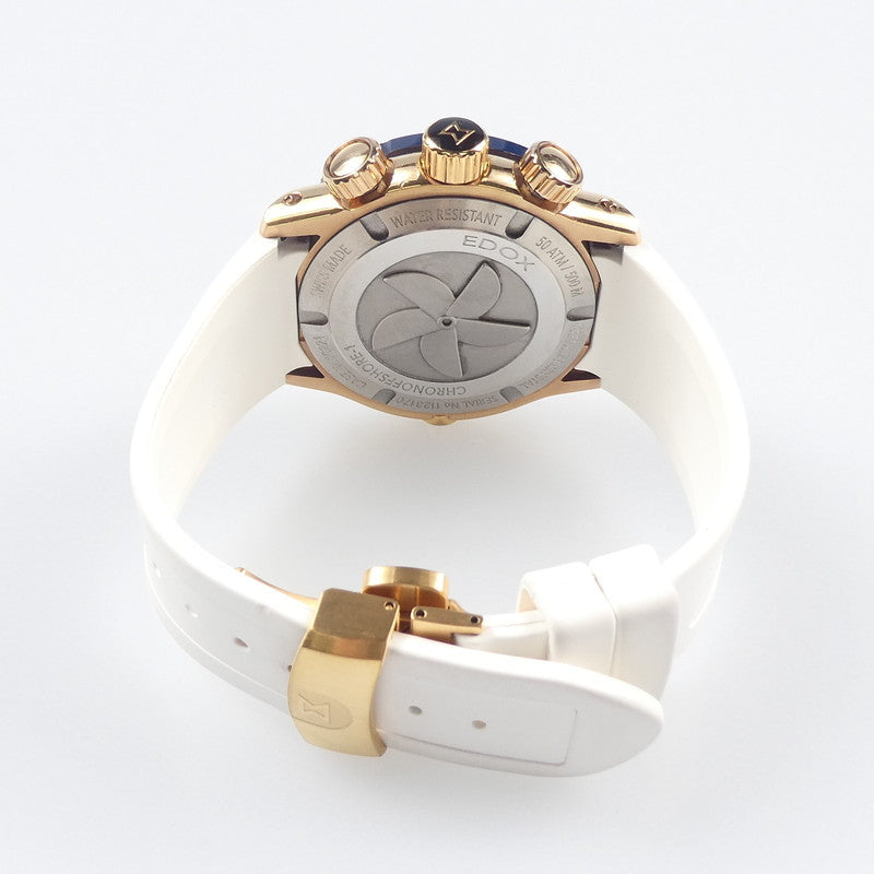 【中古】EDOX | エドックス クロノオフショア1クロノグラフスペシャルエディション 腕時計 10221-37RBU75-BIR7 ホワイト