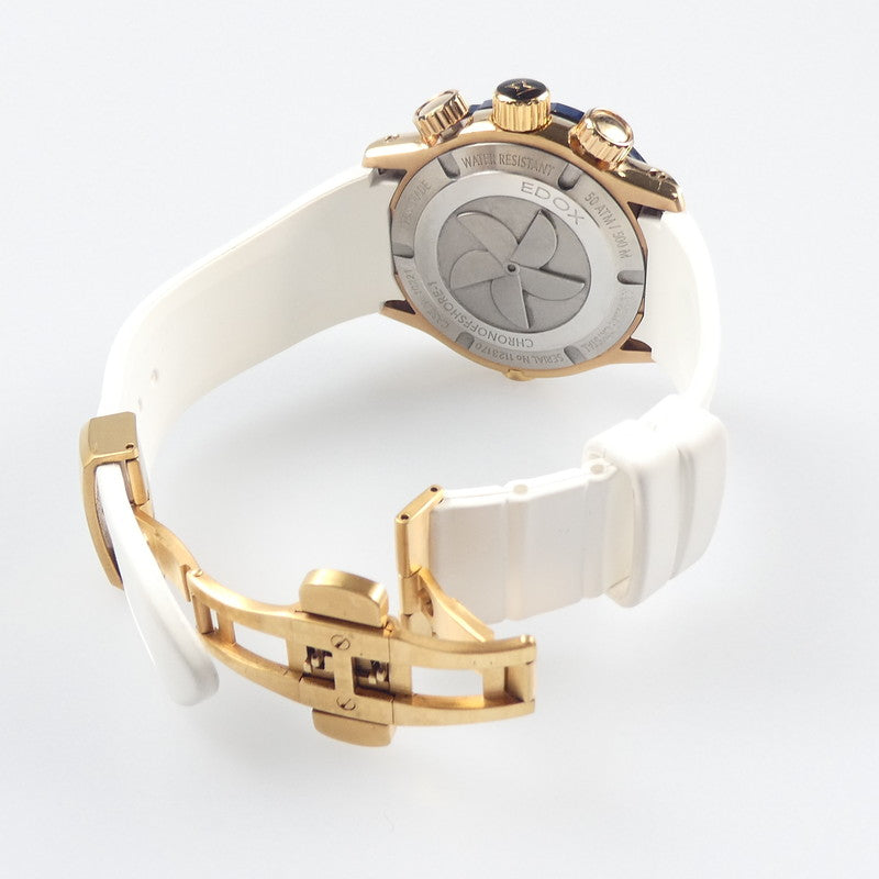 【中古】EDOX | エドックス クロノオフショア1クロノグラフスペシャルエディション 腕時計 10221-37RBU75-BIR7 ホワイト