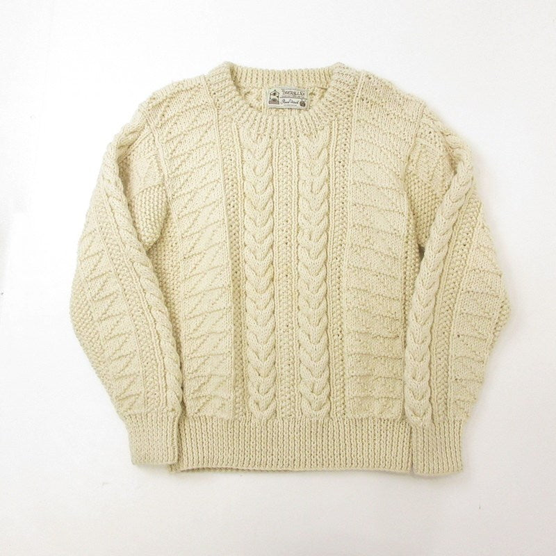 【中古】INVERALLAN | インバーアラン 1A CREW NECK KNIT セーター アイボリー サイズ:不明