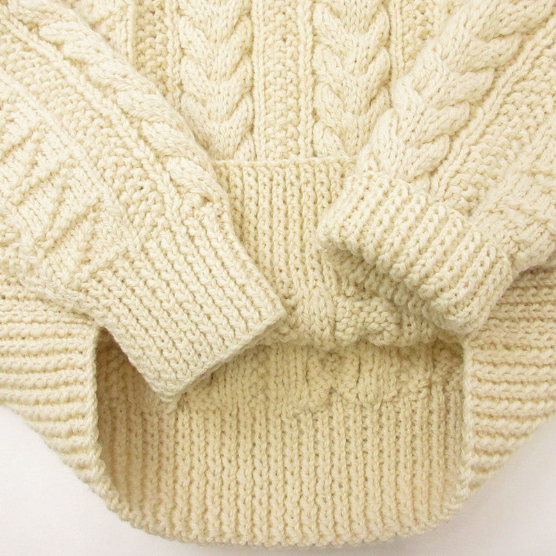 【中古】INVERALLAN | インバーアラン 1A CREW NECK KNIT セーター アイボリー サイズ:不明