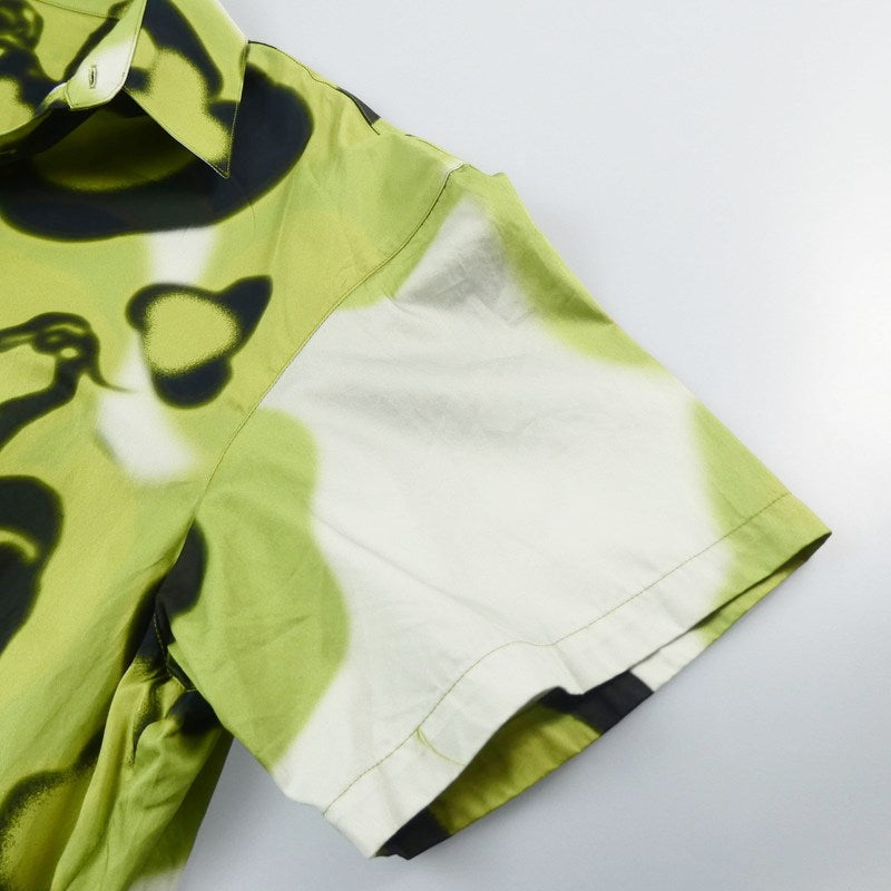 【中古】HERON PRESTON | ヘロンプレストン BOWLING SHIRT ‘GREEN’ 半袖シャツ HMGA027F21FAB001 サイズ:L