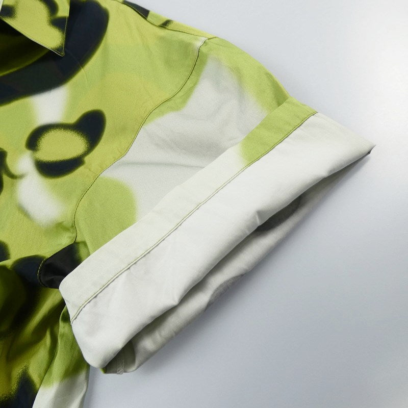 【中古】HERON PRESTON | ヘロンプレストン BOWLING SHIRT ‘GREEN’ 半袖シャツ HMGA027F21FAB001 サイズ:L