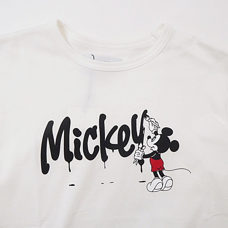 【中古】 MICKEY PAINTING S/S 半袖Tシャツ ホワイト サイズ:XS