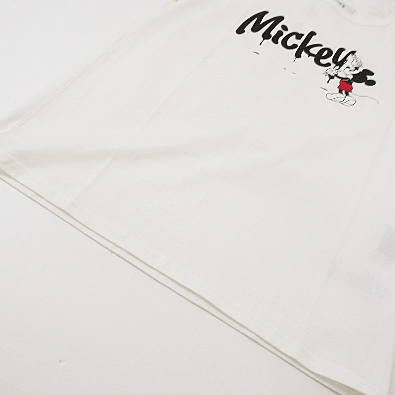 【中古】 MICKEY PAINTING S/S 半袖Tシャツ ホワイト サイズ:XS
