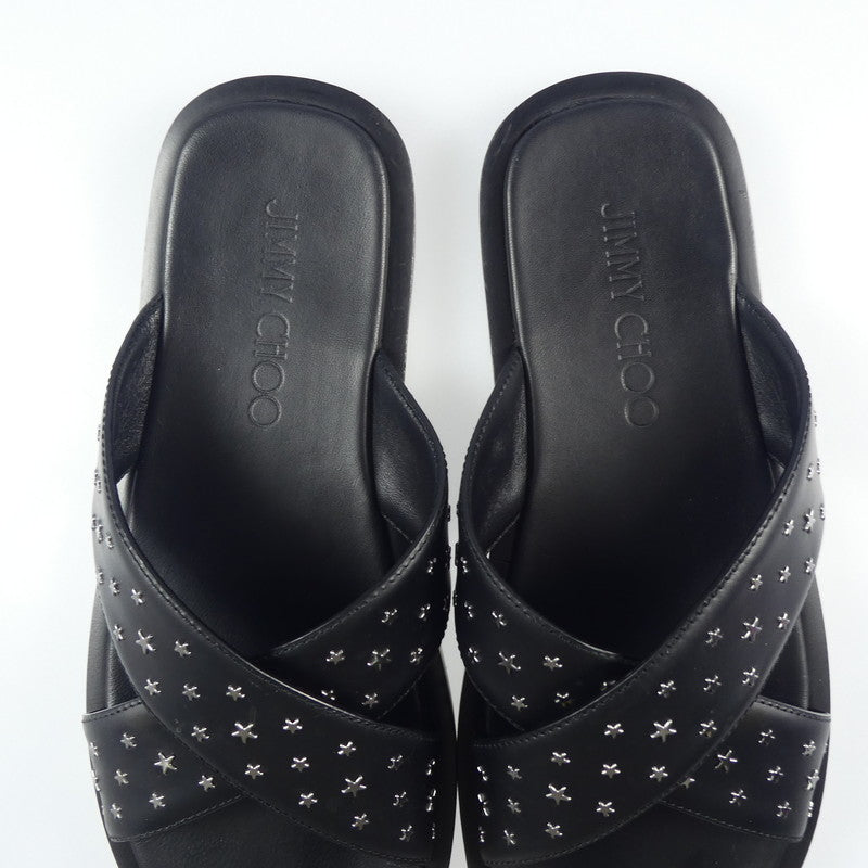 【中古】JIMMY CHOO | ジミーチュウ PALMO OXH 204 サンダル ブラック