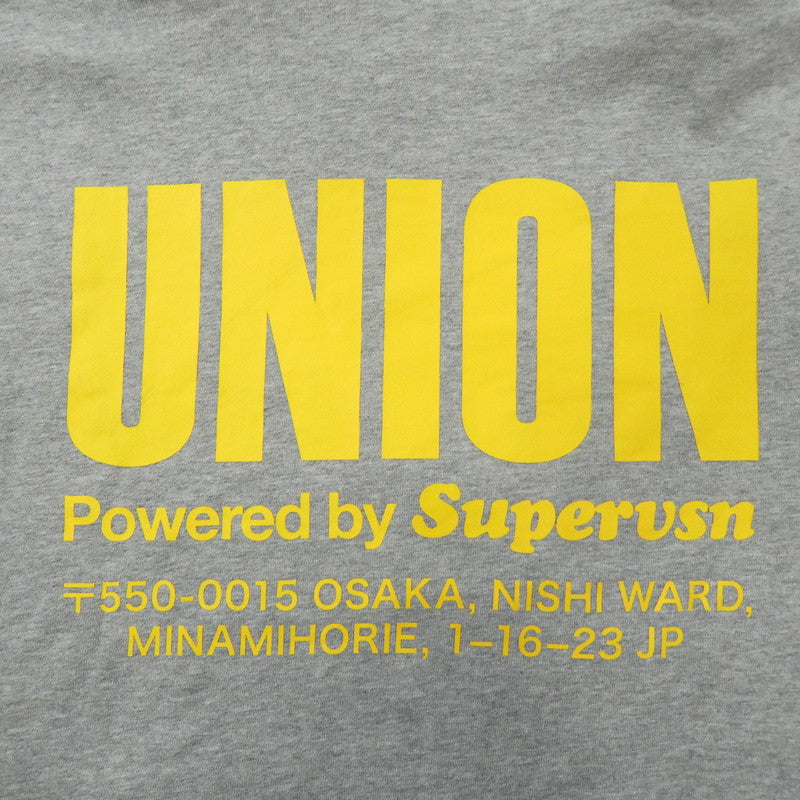 【中古】UNION | ユニオン SUPER UNION OSAKA HOODIE パーカー グレー サイズ:M