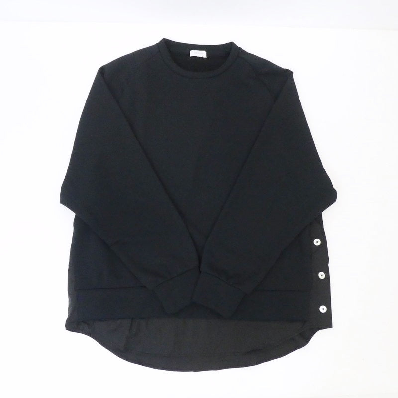 【中古】EN ROUTE | アンルート コットンポリエステルサイドジップダンボールニット スウェット 7312-299-0082 ブラック サイズ:2