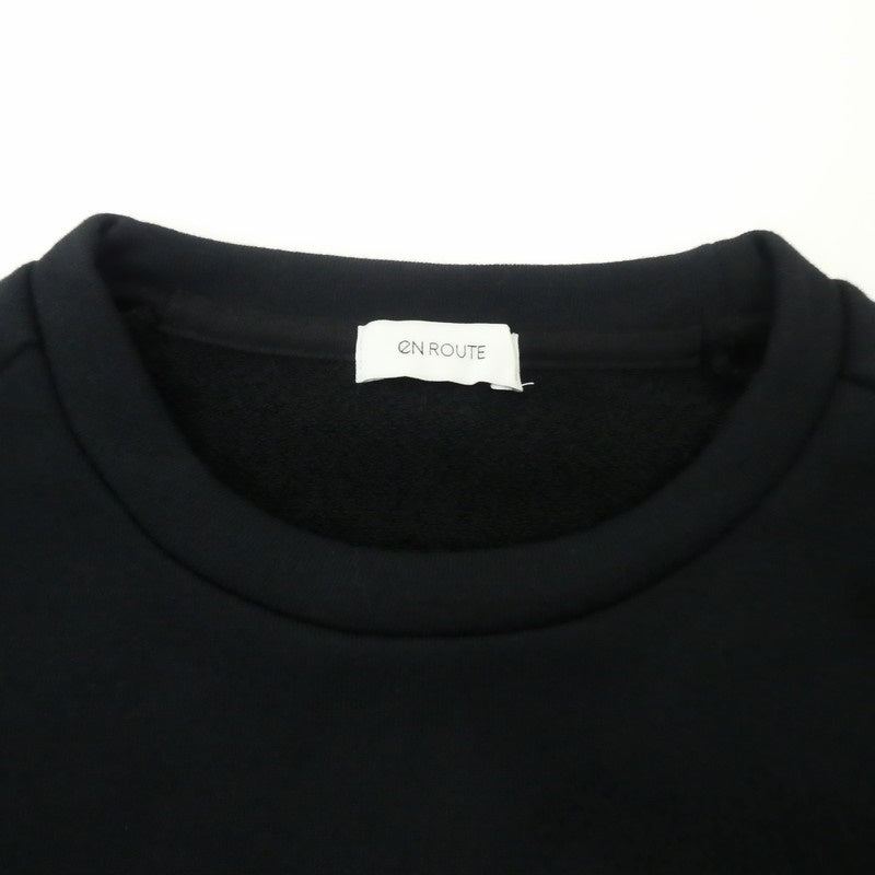 【中古】EN ROUTE | アンルート コットンポリエステルサイドジップダンボールニット スウェット 7312-299-0082 ブラック サイズ:2