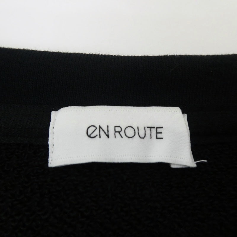【中古】EN ROUTE | アンルート コットンポリエステルサイドジップダンボールニット スウェット 7312-299-0082 ブラック サイズ:2