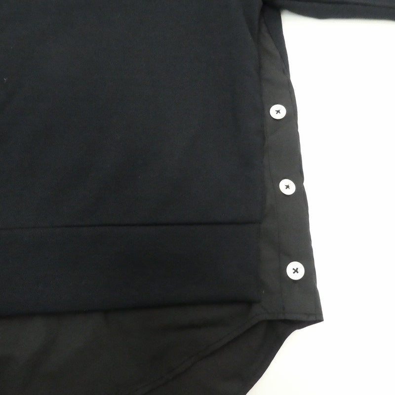 【中古】EN ROUTE | アンルート コットンポリエステルサイドジップダンボールニット スウェット 7312-299-0082 ブラック サイズ:2