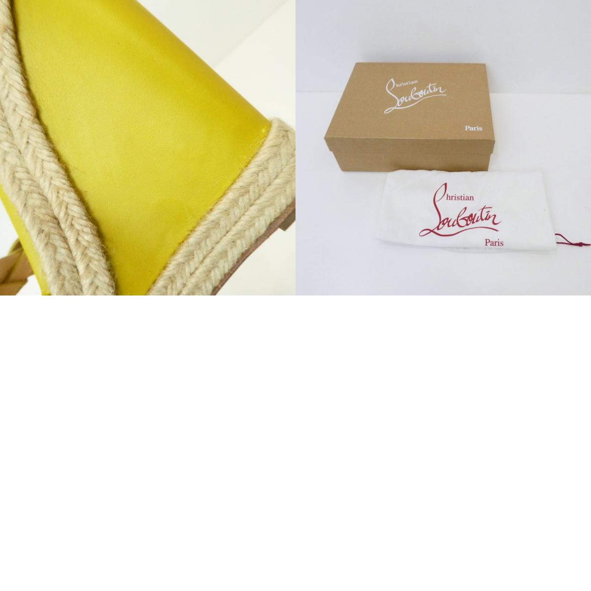 【中古】Christian Louboutin | クリスチャンルブタン Zero Problem 140 サンダル 1140934 イエロー 28cm