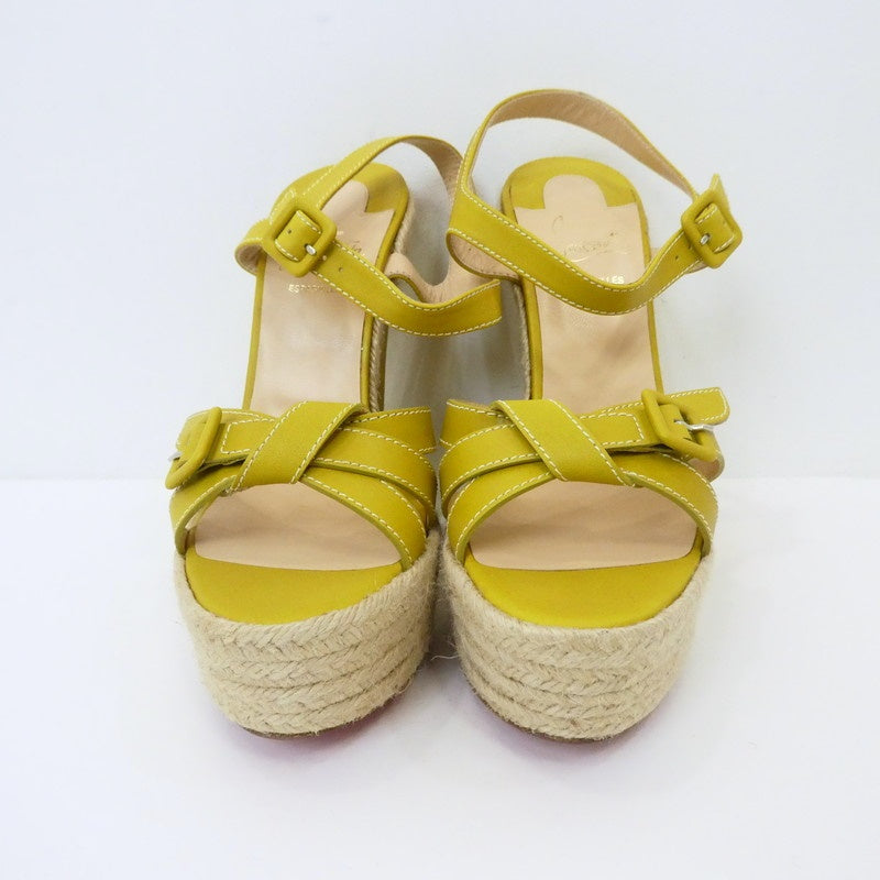 【中古】Christian Louboutin | クリスチャンルブタン Zero Problem 140 サンダル 1140934 イエロー 28cm