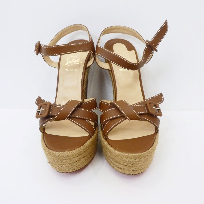 【中古】Christian Louboutin | クリスチャンルブタン Zero Problem 140 サンダル 1140934 ブラウン 28cm