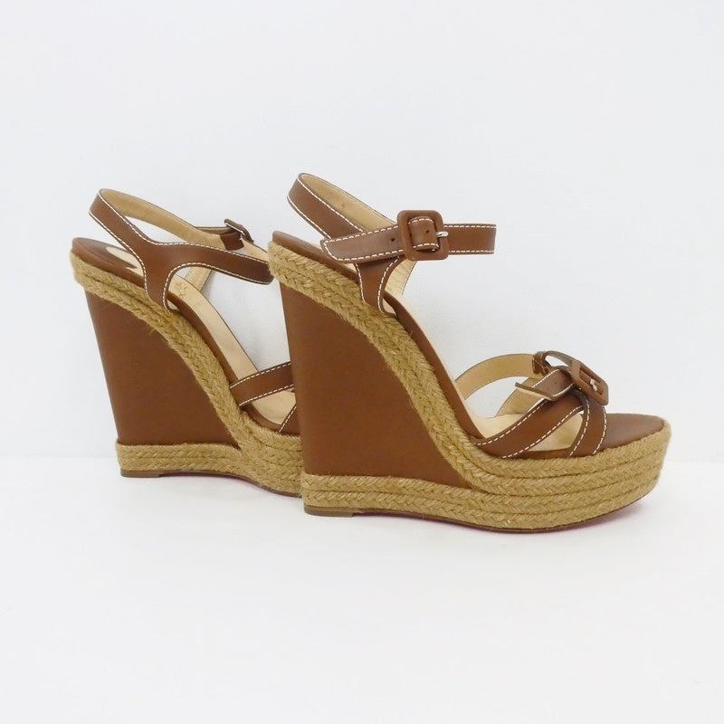 【中古】Christian Louboutin | クリスチャンルブタン Zero Problem 140 サンダル 1140934 ブラウン 28cm