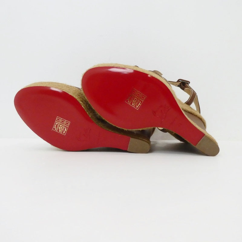 【中古】Christian Louboutin | クリスチャンルブタン Zero Problem 140 サンダル 1140934 ブラウン 28cm
