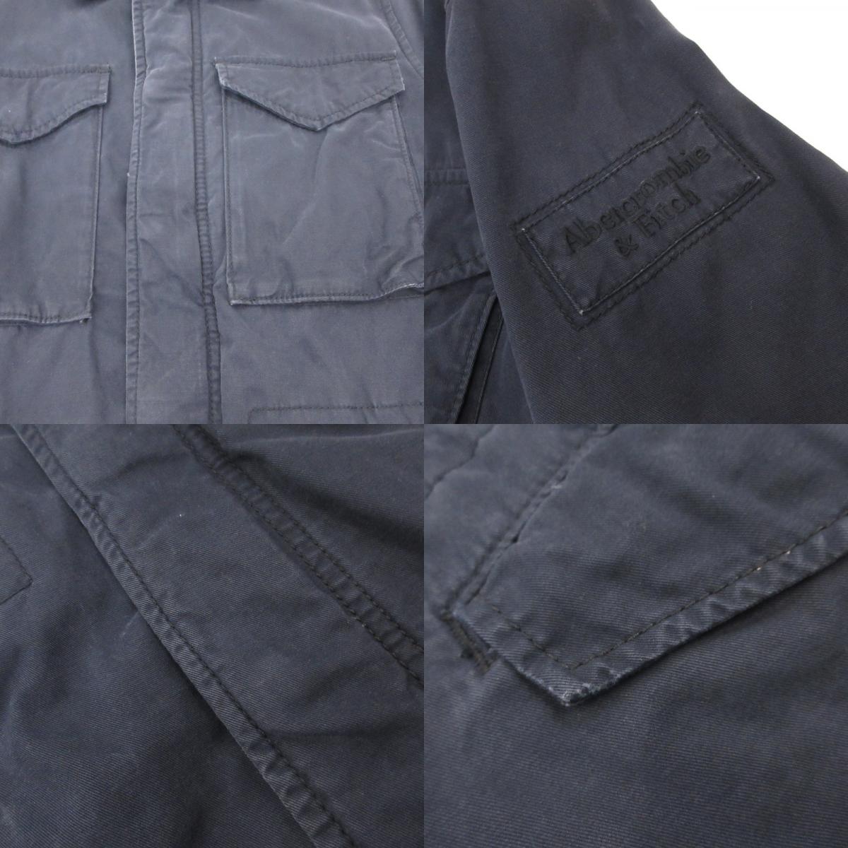 【中古】Abercrombie&Fitch | アバークロンビーアンドフィッチ ミリタリージャケット ネイビー サイズ:S