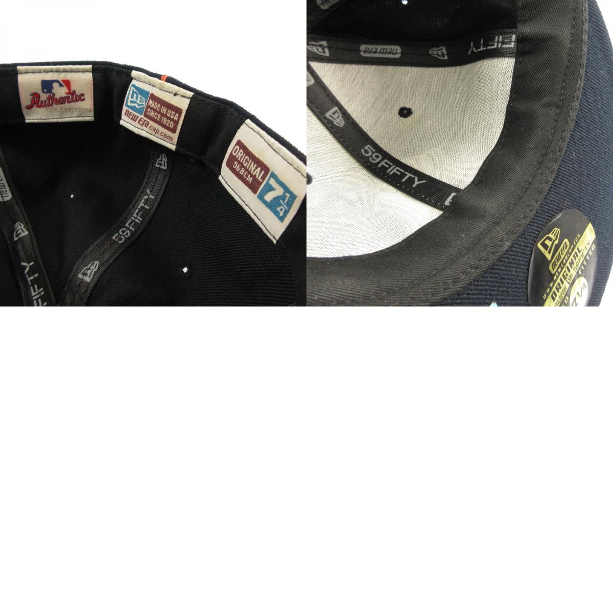 【中古】NEW ERA | ニューエラ NEW YORK YANKEES キャップ 旧ロゴ ネイビー
