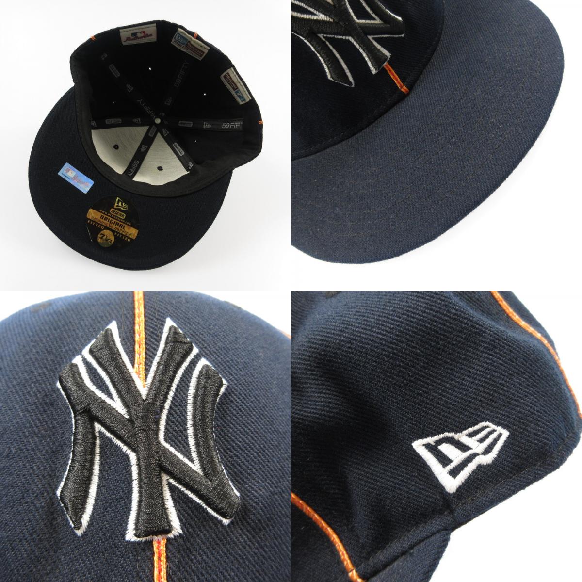 【中古】NEW ERA | ニューエラ NEW YORK YANKEES キャップ 旧ロゴ ネイビー