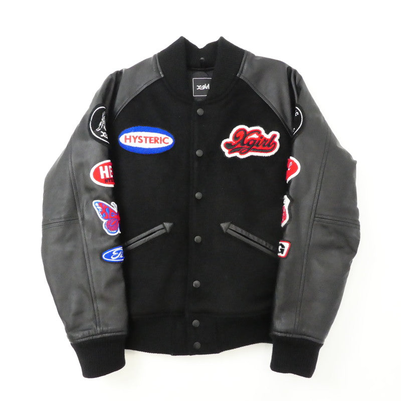 【中古】HYSTERIC GLAMOUR | ヒステリックグラマー VARSITY JACKET スタジャン 05194510 ブラック サイズ:2