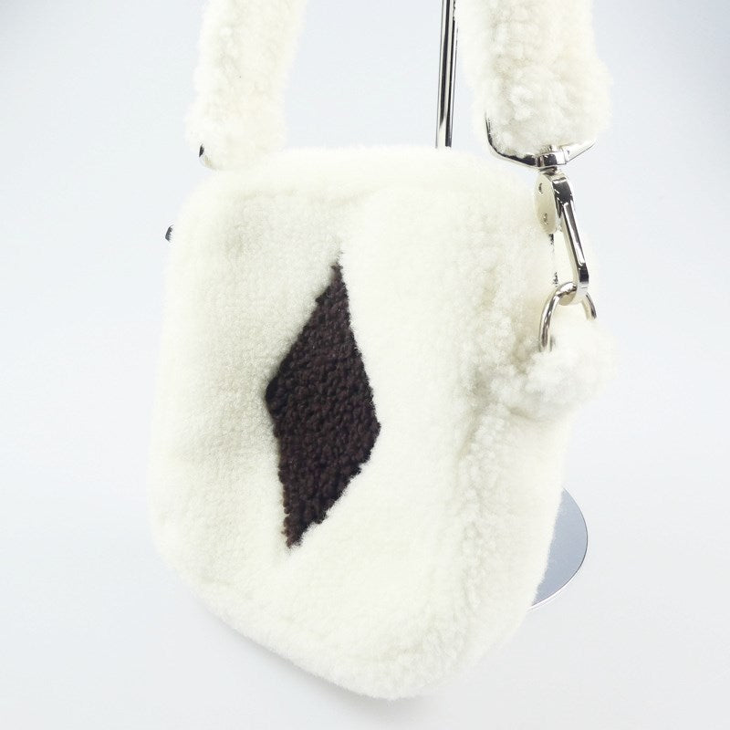 【中古】 Small Shearling Bag With Diamond ショルダーバッグ 2021A/W ホワイト