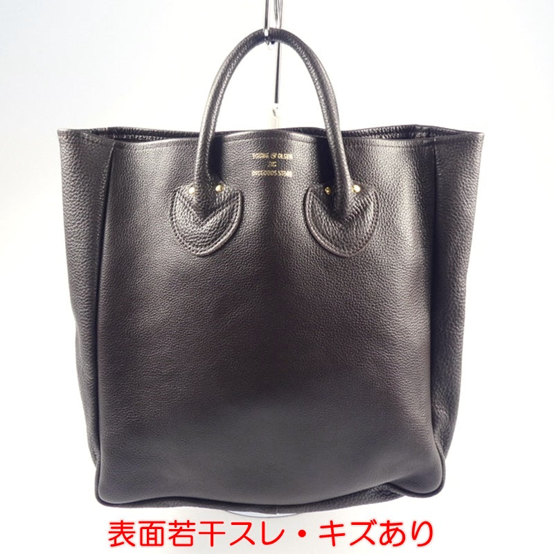 【中古】YOUNG&OLSEN | ヤングアンドオルセン EMBOSSED LEATHER TOTE M トートバッグ ブラウン