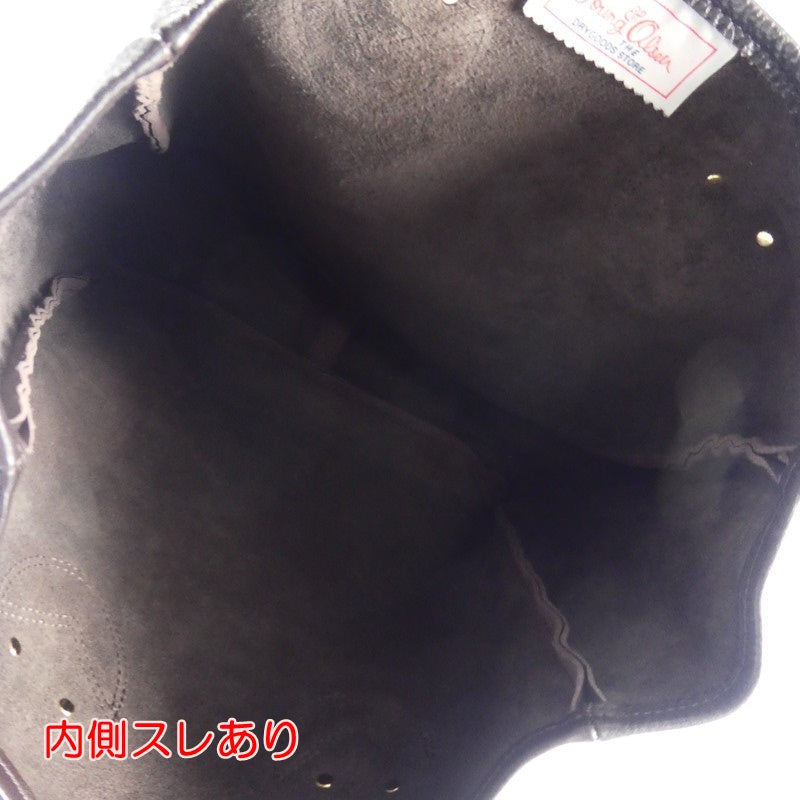 【中古】YOUNG&OLSEN | ヤングアンドオルセン EMBOSSED LEATHER TOTE M トートバッグ ブラウン