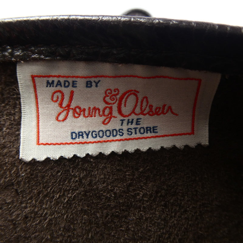 【中古】YOUNG&OLSEN | ヤングアンドオルセン EMBOSSED LEATHER TOTE M トートバッグ ブラウン