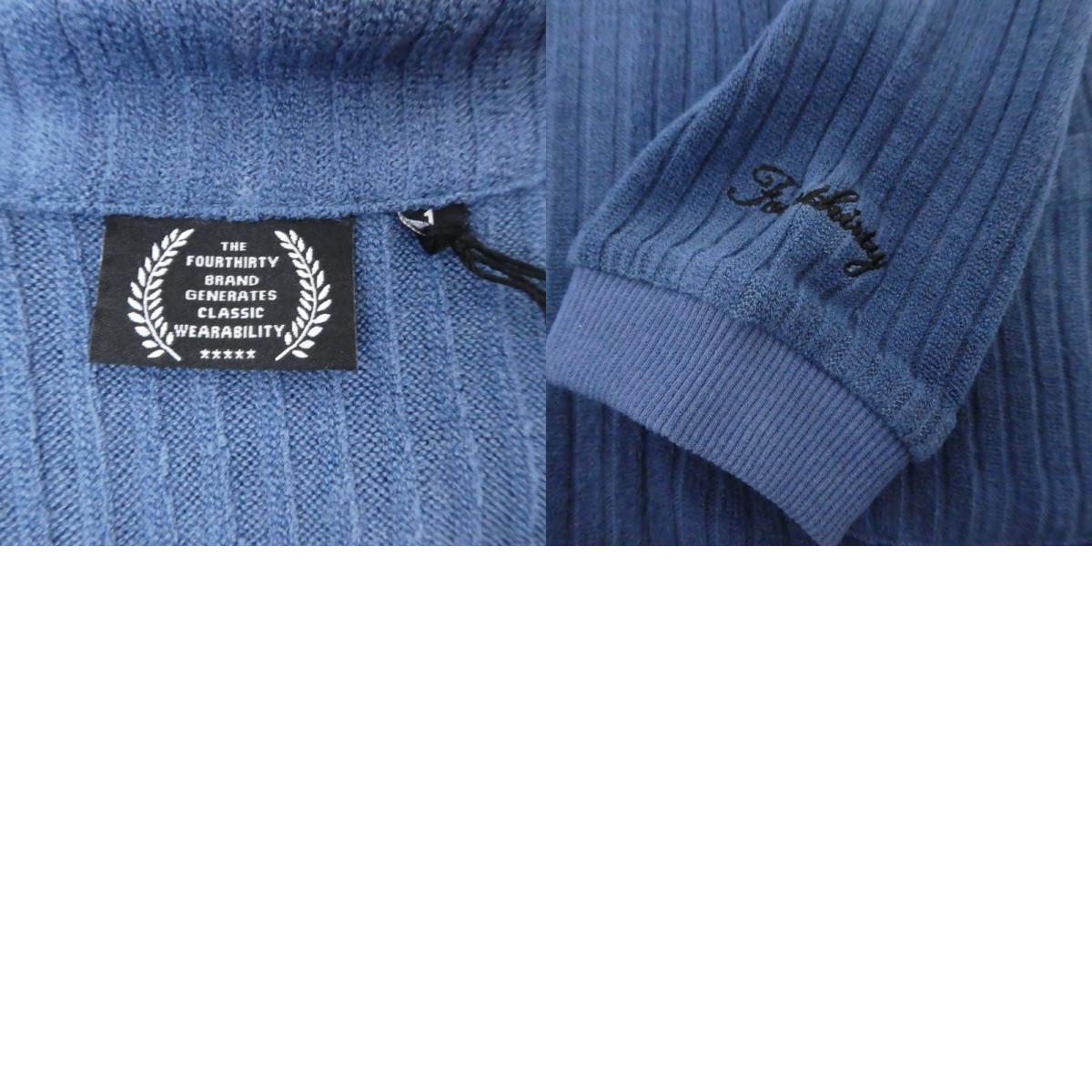 【中古】430 - FOURTHIRTY - | フォーサーティー NB CARDIGAN カーディガン 22-142 ブルー