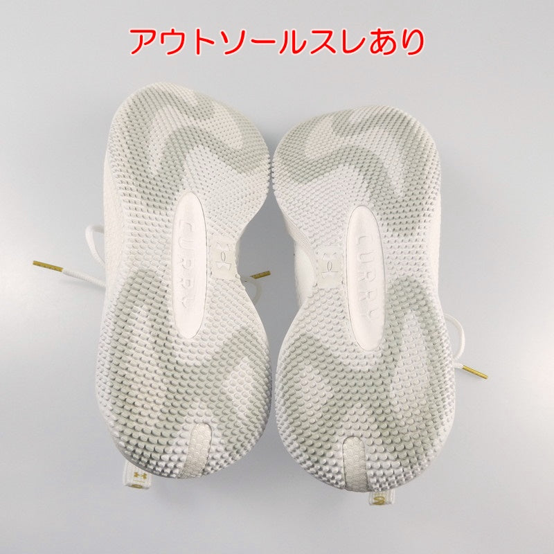 【中古】UNDER ARMOUR | アンダーアーマー CURRY HOVR SPLASH 3 スニーカー 3026275-101 25.5cm ホワイト