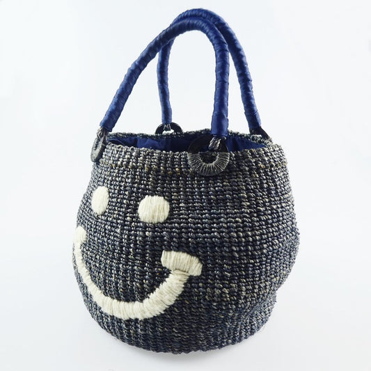 【中古】 スマイルかごバッグ トートバッグ si-1907 ブルー