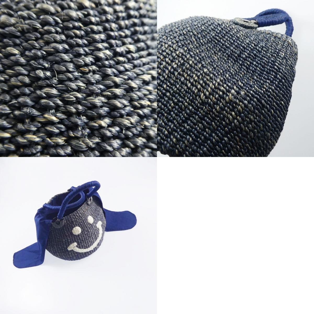 【中古】 スマイルかごバッグ トートバッグ si-1907 ブルー