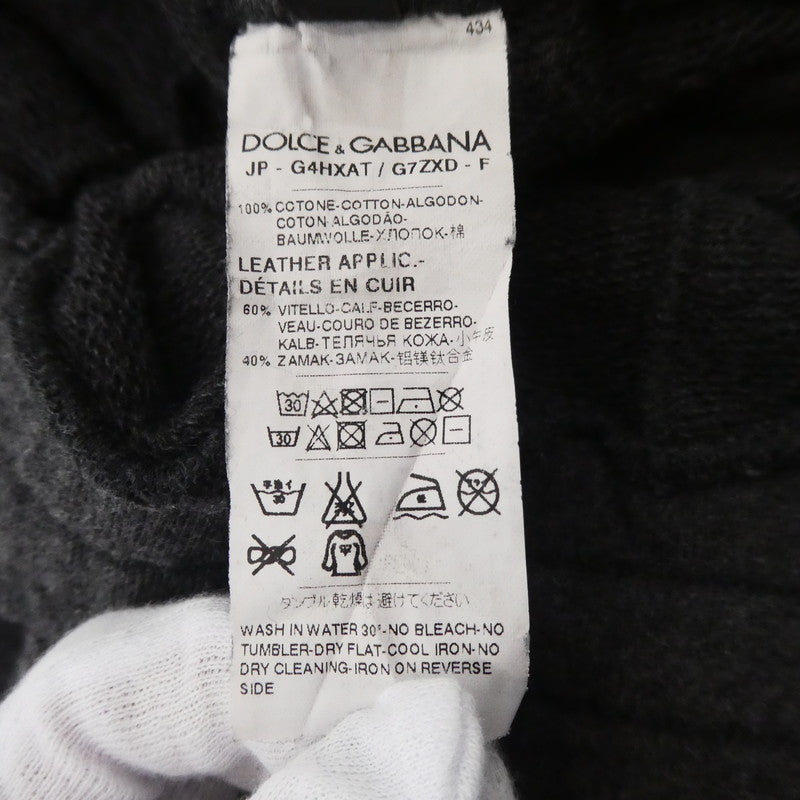 【中古】DOLCE & GABBANA | ドルチェアンドガッバーナ ロゴプレート パンツ G4HXAT/G7ZXD グレー サイズ:44