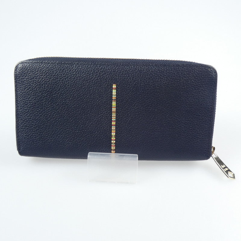 【中古】Paul Smith | ポール・スミス インセットマルチストライプ 長財布 PSC797 ネイビー