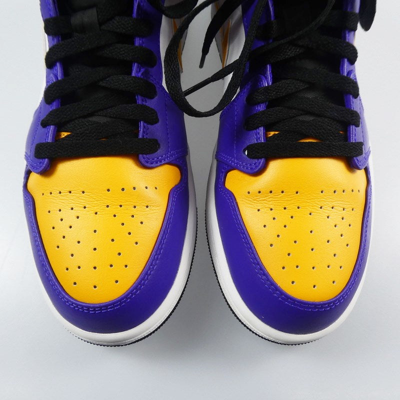 【中古】NIKE | ナイキ AIR JORDAN 1 MID "LAKERS" スニーカー DQ8426-517 28cm