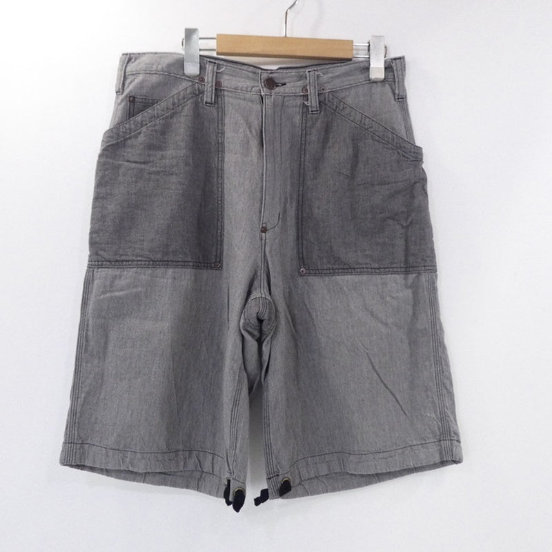 【中古】BROWN by 2-tacs | ブラウンバイツータックス GARDENER SHORTS ショートパンツ B23-P007 グレー サイズ:L