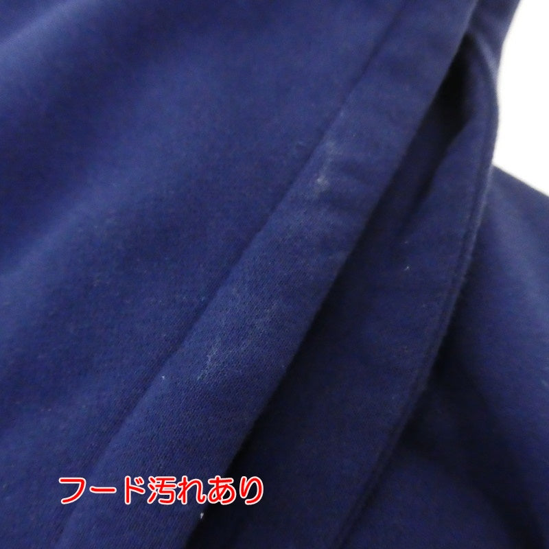 【中古】HELLRAZOR | ヘルレーザー NEW WORLD EMBROIDERED? パーカー ネイビー サイズ:XL