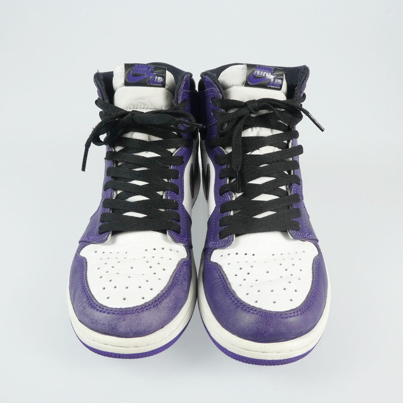 【中古】NIKE | ナイキ AIR JORDAN RETRO 1 HIGH OG スニーカー 555088-500 27.0cm パープル