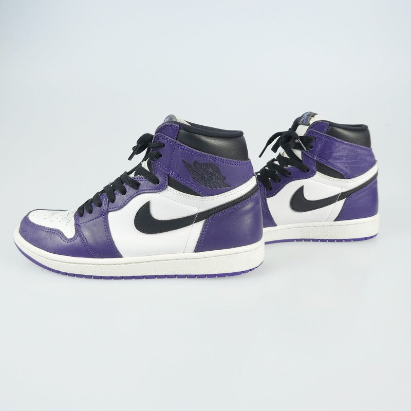 【中古】NIKE | ナイキ AIR JORDAN RETRO 1 HIGH OG スニーカー 555088-500 27.0cm パープル