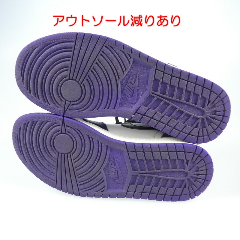 【中古】NIKE | ナイキ AIR JORDAN RETRO 1 HIGH OG スニーカー 555088-500 27.0cm パープル