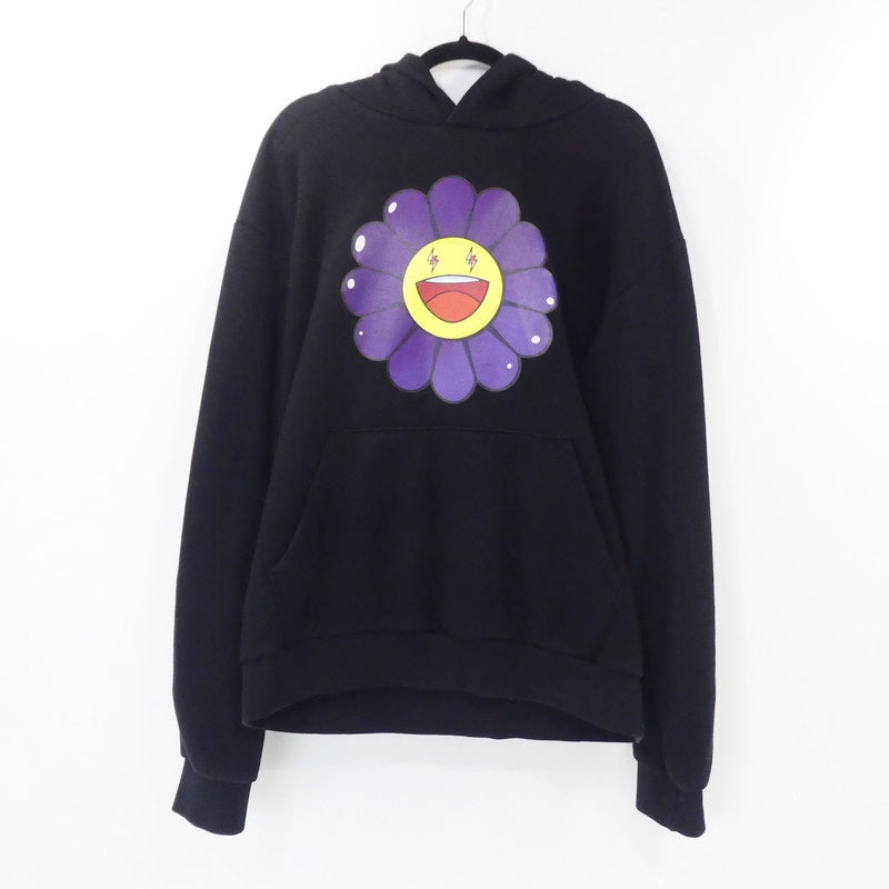 【中古】J BALVIN | ジェイバルヴィン MORADO LARGE FLOWER HOODIE パーカー ブラック サイズ:L