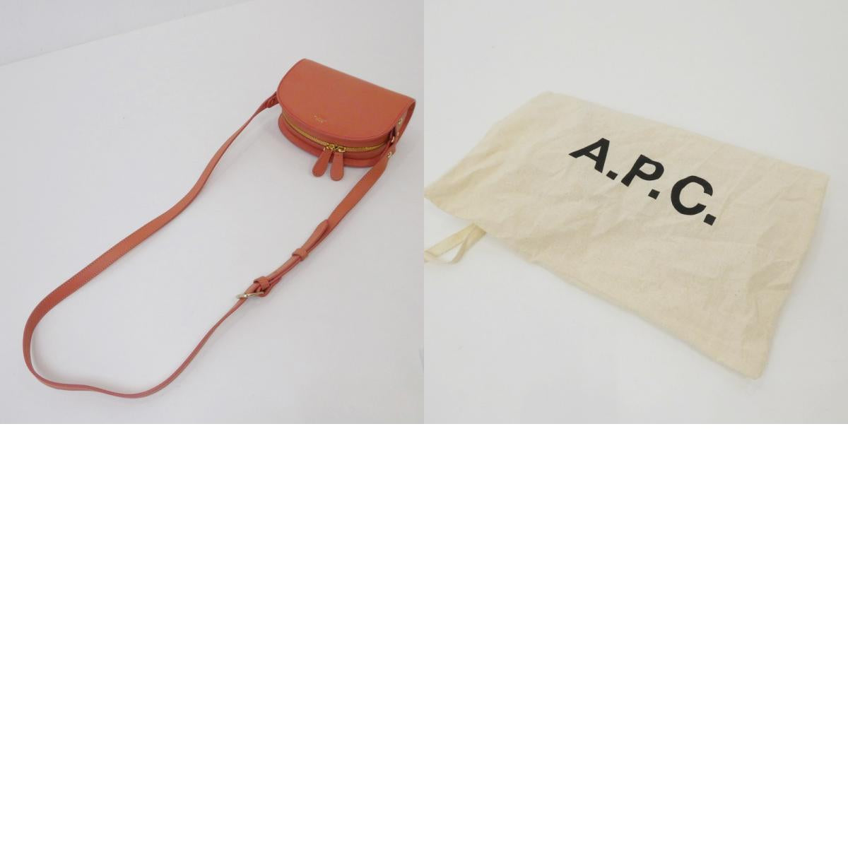 【中古】A.P.C | アーペーセー ミニハーフムーン ショルダーバッグ ピンク