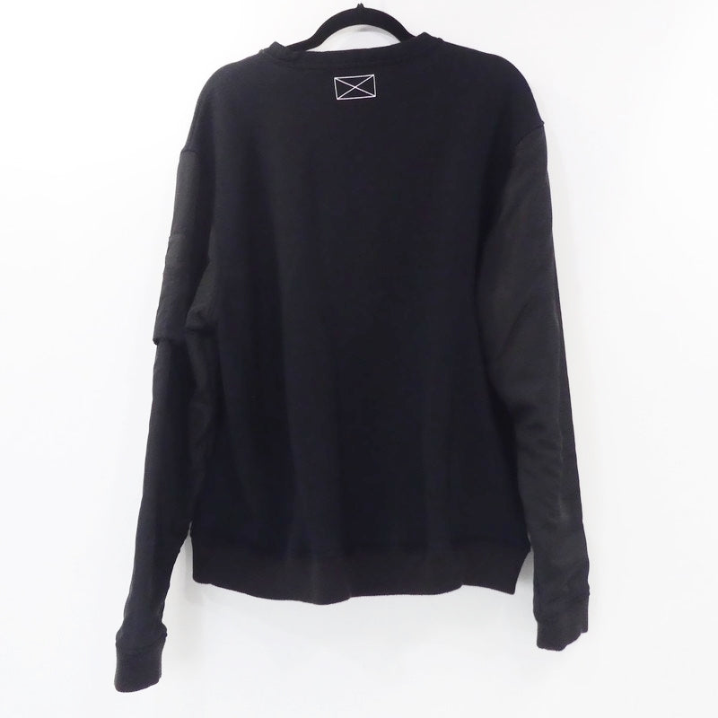 【中古】 BOMBER SLEEVE CREW スウェット ブラック サイズ:L